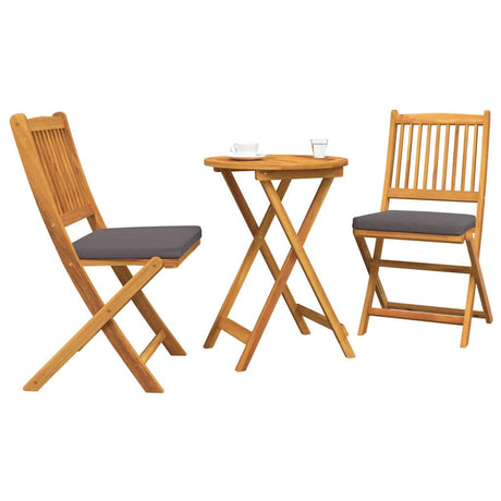 Vidaxl tuin bistro set 3 st bruin massief acaciahout