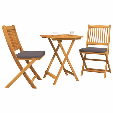 Vidaxl tuin bistro set 3 st bruin massief acaciahout