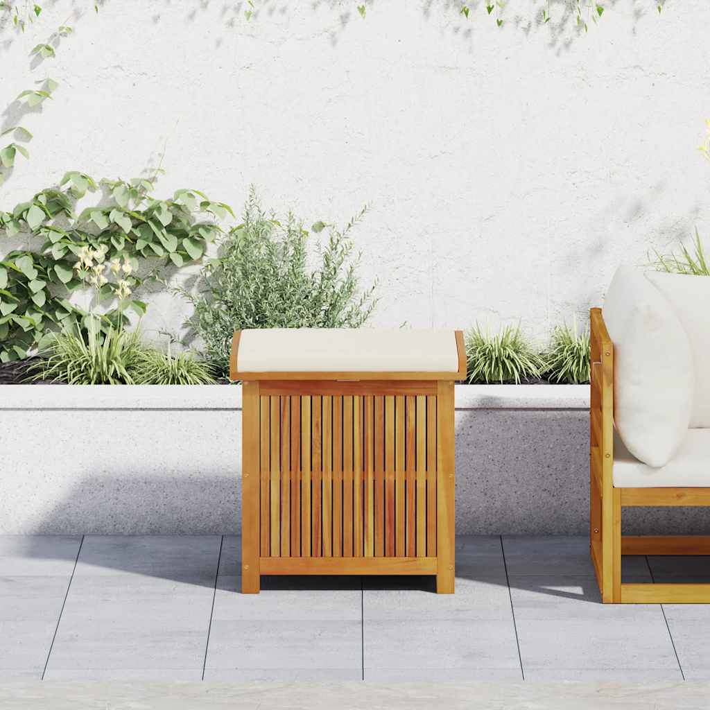 Vidaxl kussenbox voor buiten 60x50x61 cm massief acaciahout
