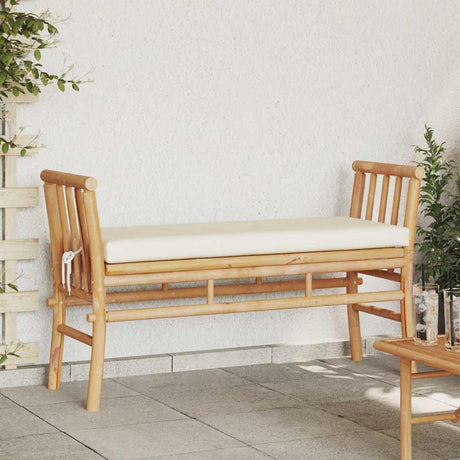 Vidaxl tuinbank 2 -seater 110 x 38 x 65cm bamboe bruin rechthoekig