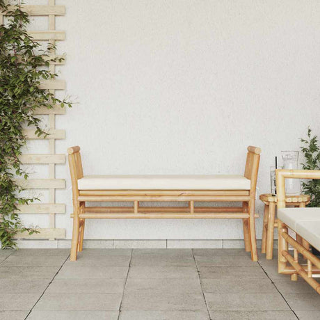 Vidaxl tuinbank 2 -seater 110 x 38 x 65cm bamboe bruin rechthoekig
