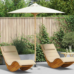 Vidaxl tuinparasol ø 217 x 230 cm bamboe rond crèmewit