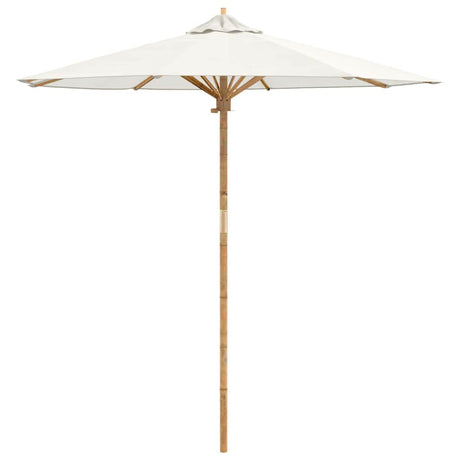 Vidaxl tuinparasol crème wit ø 270 x 260 cm bamboe