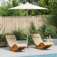 Vidaxl tuinparasol ø 240 x 260 cm bamboe rond crèmewit