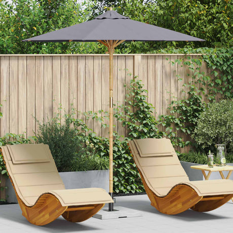 Vidaxl tuinparasol ø 217 x 230 cm bamboe rond donkergrijs
