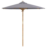 Vidaxl tuinparasol donkergrijs ø 270 x 260 cm bamboe