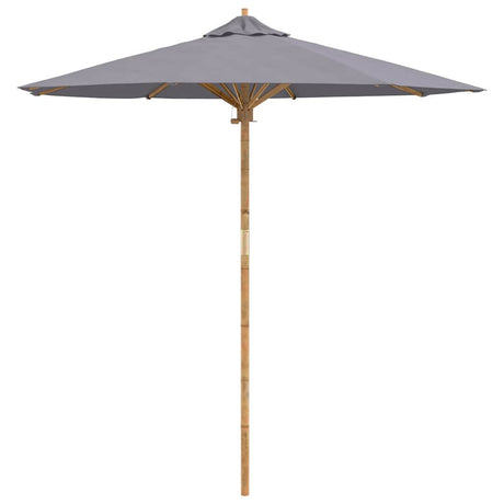 Vidaxl tuinparasol donkergrijs ø 270 x 260 cm bamboe