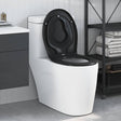 Vidaxl toiletzitting zwart 47 x 37 x 4 cm duroplast