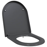 Vidaxl toiletzitting antraciet 49 x 36 x 4 cm duroplast
