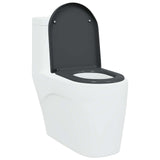 Vidaxl toiletzitting antraciet 49 x 36 x 4 cm duroplast