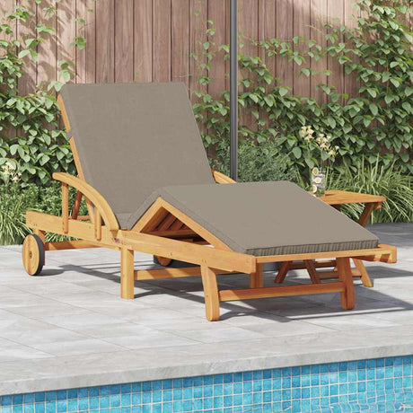Vidaxl ligstoel 2 st massief acaciahout taupe
