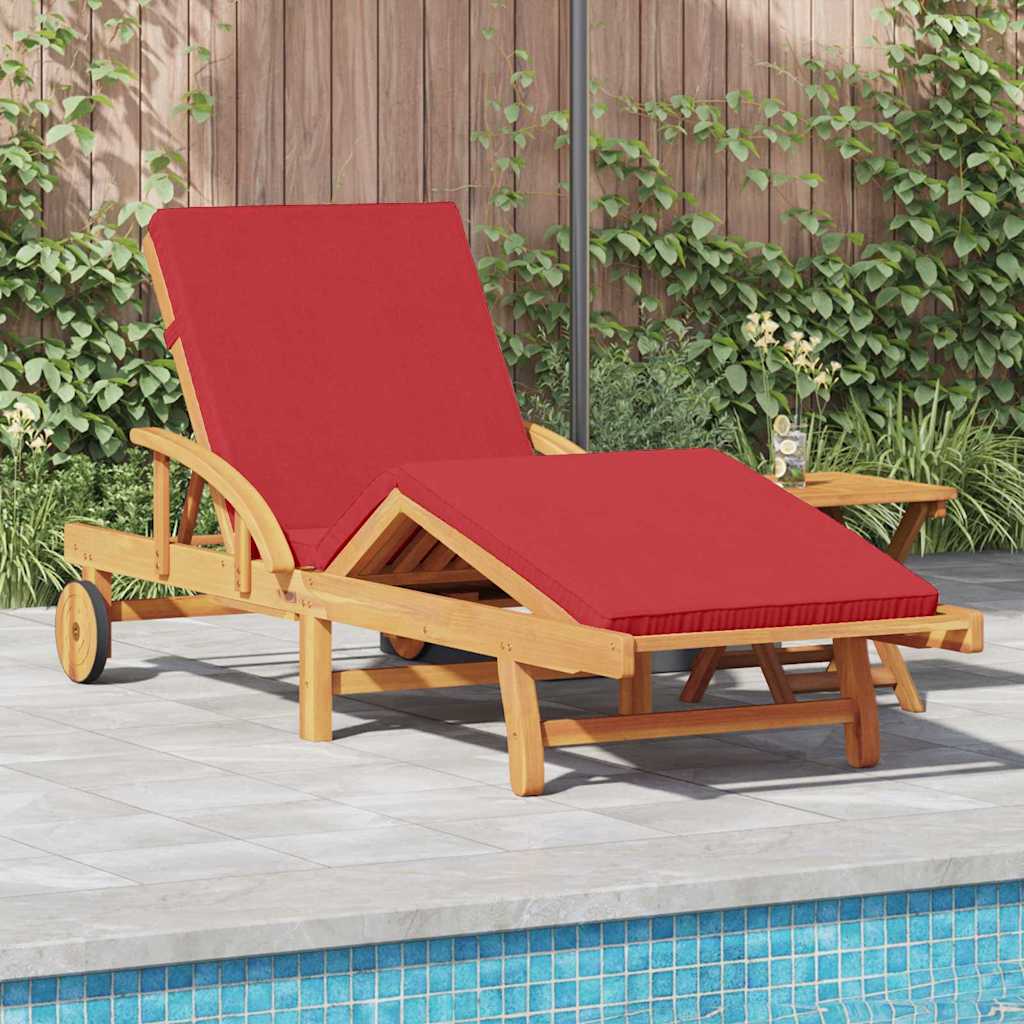 Vidaxl ligstoel 2 st massief acaciahout rood