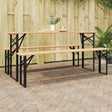 Vidaxl bier tafelpoot 2 st zwart 39 x 3 x 75 cm gepoedercoat staal