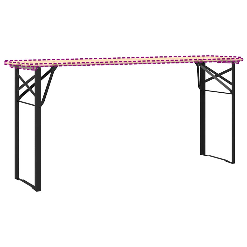 Vidaxl bier tafelpoot 2 st zwart 39 x 3 x 75 cm gepoedercoat staal