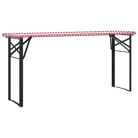 Vidaxl bier tafelpoot 2 st zwart 39 x 3 x 75 cm gepoedercoat staal