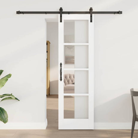 Vidaxl schuifdeur orkdal wit en zwart 61 x 198,5 cm