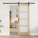 Vidaxl schuifdeur orkdal natuurlijk en zwart 73,5 x 198,5 cm