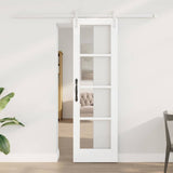 Vidaxl schuifdeur orkdal wit 61 x 198,5 cm massief grenenhout en glas