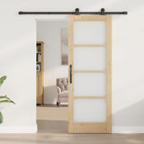 Vidaxl schuifdeur orkdal 73,5 x 198,5 cm massief grenenhout en glas