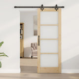 Vidaxl schuifdeur naturel 73,5 x 198,5 cm massief grenenhout en glas