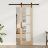 Vidaxl schuifdeur orkdal 61 x 198,5 cm massief grenenhout en glas
