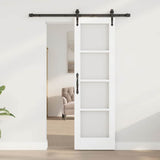 Vidaxl schuifdeur orkdal 61 x 198,5 cm massief grenenhout en glas wit