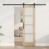 Vidaxl schuifdeur orkdal 61 x 198,5 cm massief grenenhout en glas