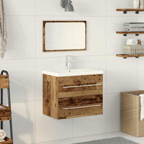 Vidaxl badkamertenk te kast 2 st oud hout 60 x 38,5 x 48 cm