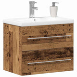 Vidaxl badkamertenk te kast 2 st oud hout 60 x 38,5 x 48 cm