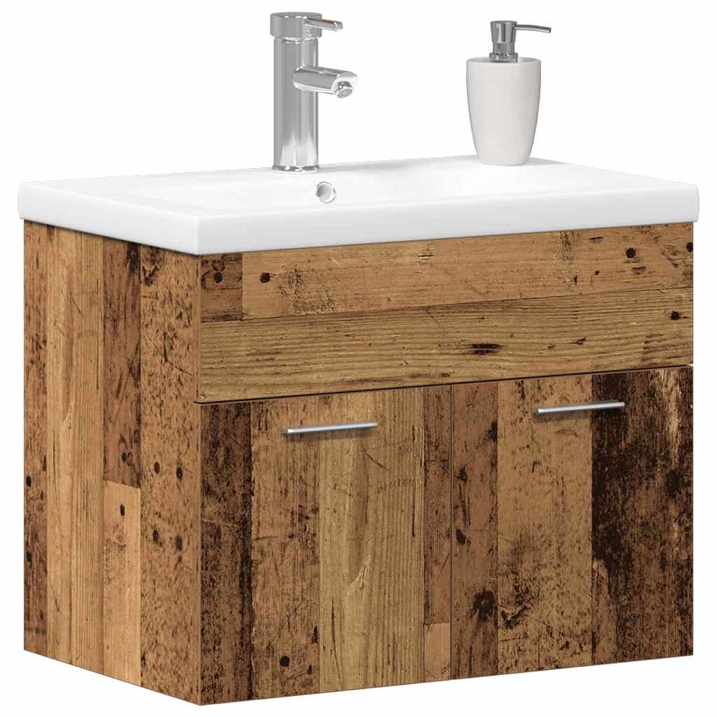 Vidaxl badkamerkast oudhout 60 x 38,5 x 46 cm bewerkt hout