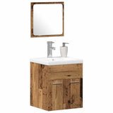 Vidaxl badkamermeubelset 3 st oud hout bewerkt hout