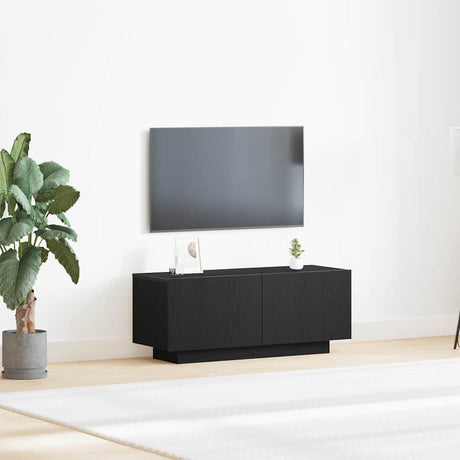 Vidaxl tv-kast 100 x 35 x 40 cm zwart eiken bewerkt hout