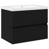 Vidaxl badkamertenk te kast zwart eiken 60 x 39 x 62 cm bewerkt hout