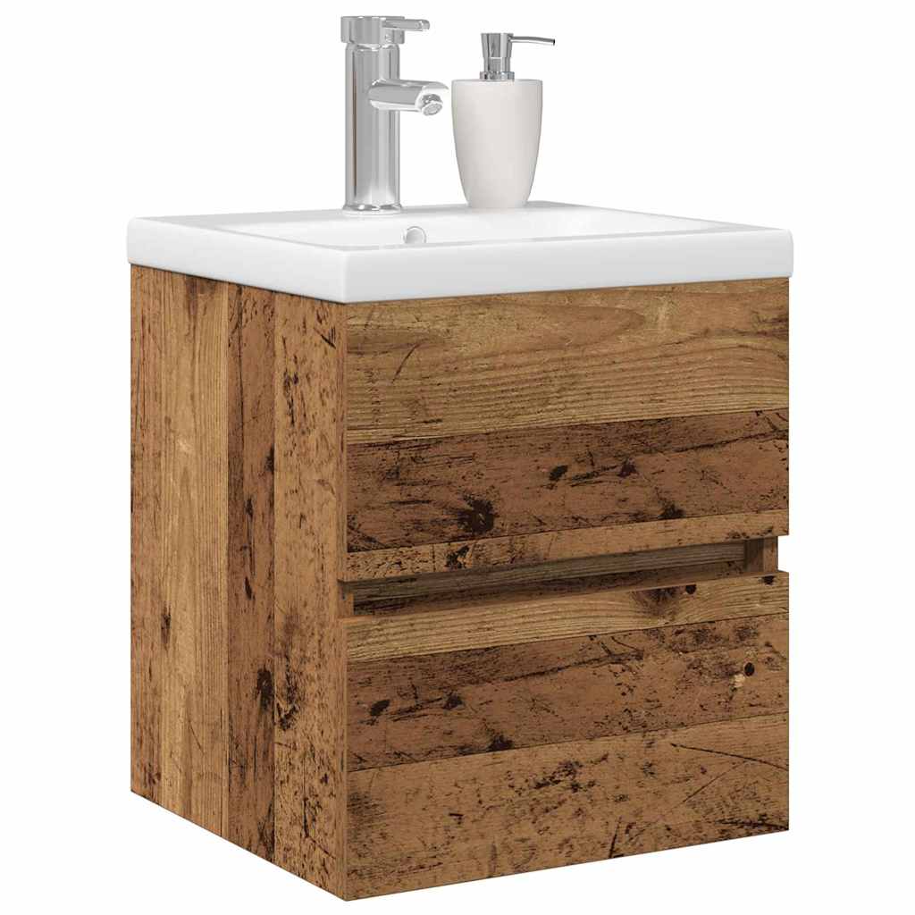 Vidaxl badkamertenk te kast zwart eiken 80 x 39 x 62 cm bewerkt hout