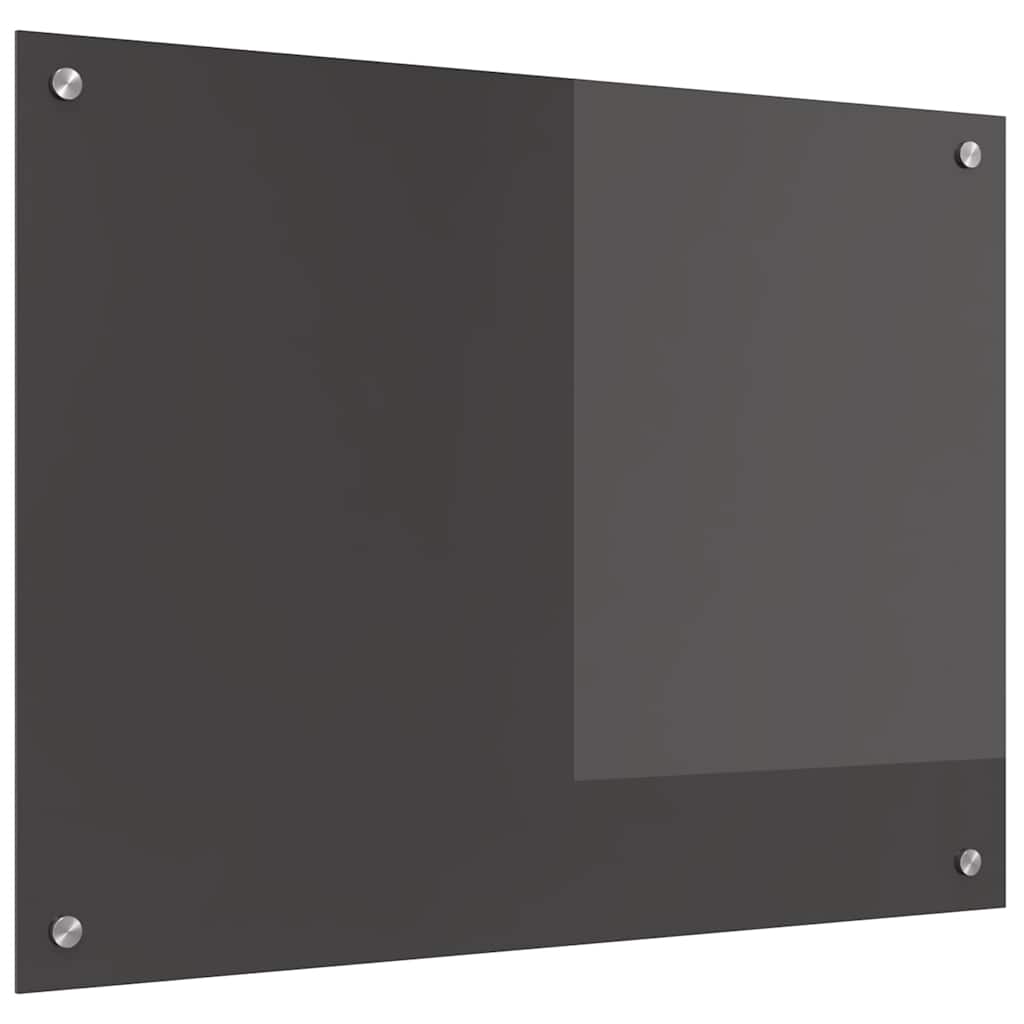 Vidaxl keuken spatscherm donkergrijs 80 x 60 cm gehard glas