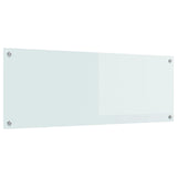 Vidaxl keuken spatscherm wit 110 x 40 cm gehard glas