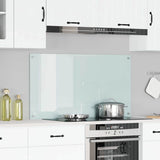 Vidaxl keuken spatscherm wit 110 x 60 cm gehard glas
