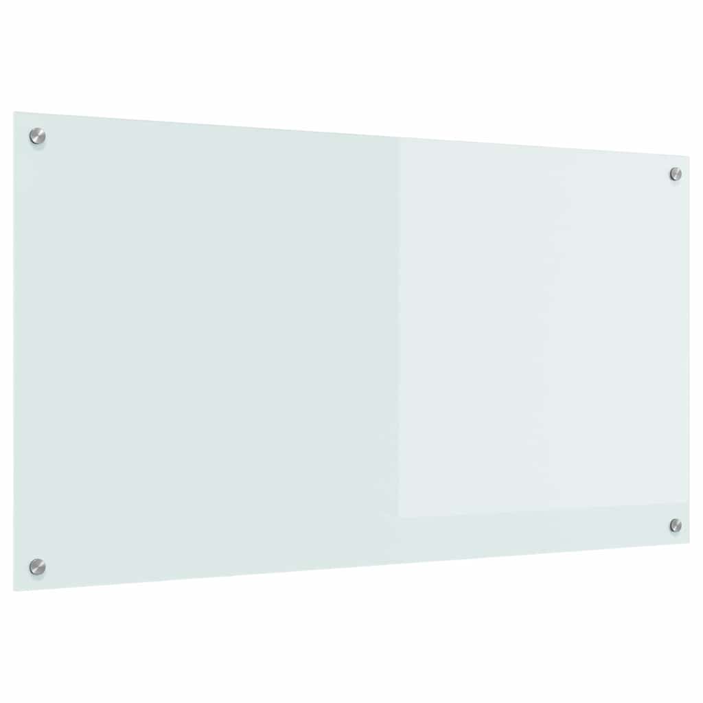 Vidaxl keuken spatscherm wit 110 x 60 cm gehard glas