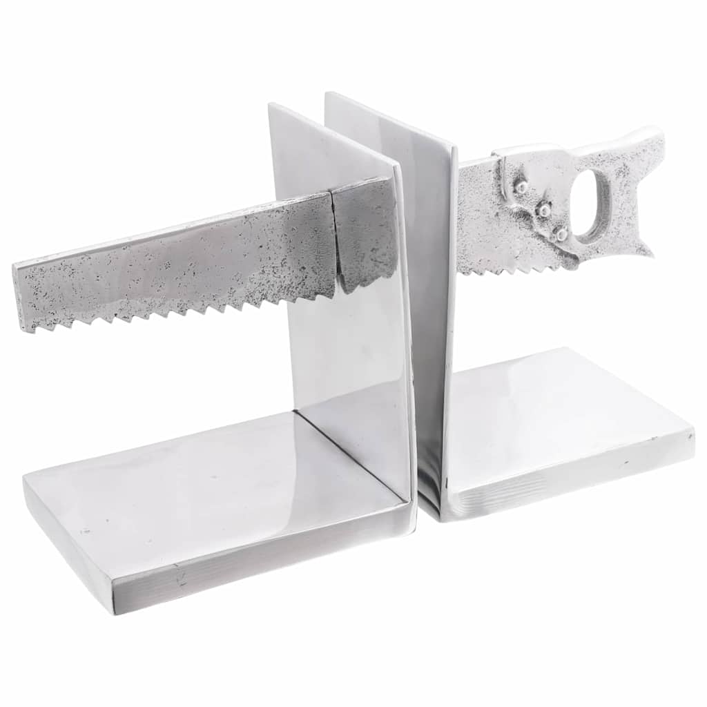 Vidaxl boekensteunen 2 pcs zilver 11 x 14 x 17,5 cm aluminium