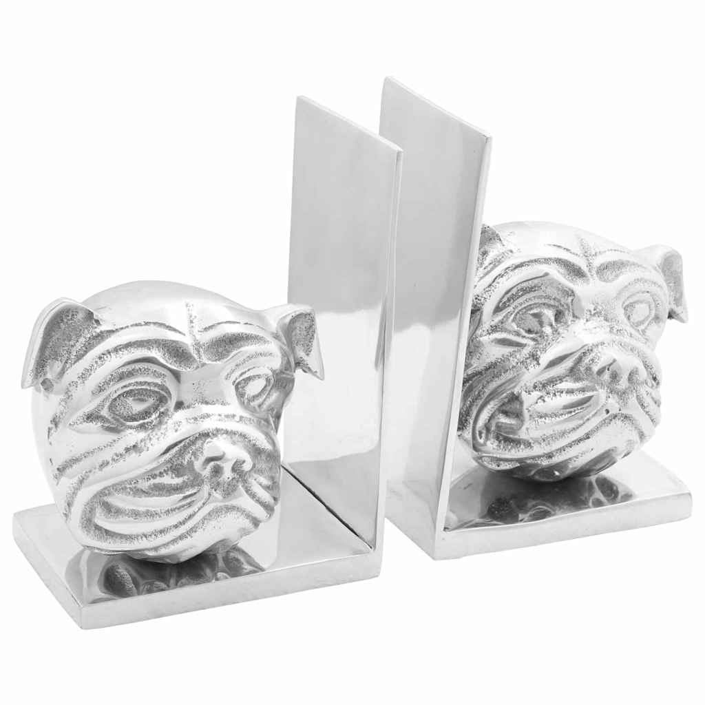 Vidaxl boekensteunen 2 pcs zilver 8 x 12 x 16,5 cm aluminium