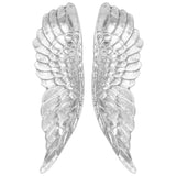 Vidaxl vleugels beeldhouwwerk 2 st zilver 31 x 5 x 91 cm aluminium