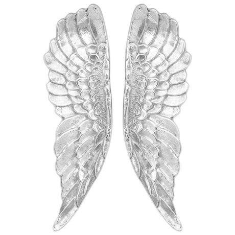 Vidaxl vleugels beeldhouwwerk 2 st zilver 31 x 5 x 91 cm aluminium