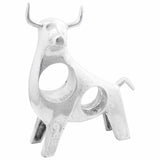 Vidaxl stierensculptuur zilver 22 x 9.5 x 34 cm aluminium