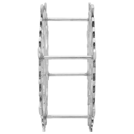 Vidaxl wijnrek aluminium zilver