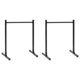 Vidaxl dip station 2 pcs zwart 55 x 90 x 104.5 cm gepoedercoat staal
