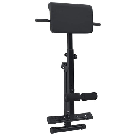 Vidaxl hyperextension bank zwart 100,5 x 70 x 78 cm gepoedercoat staal