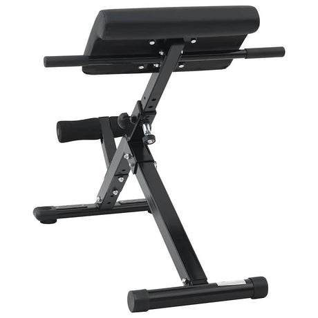 Vidaxl hyperextension bank zwart 100,5 x 70 x 78 cm gepoedercoat staal