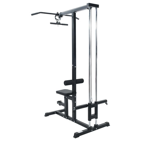Vidaxl lat pulldown machine zwart 110 x 70 x 187 cm gepoedercoat staal
