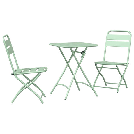 Vidaxl bistroset 3 st groen staal