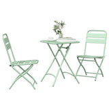 Vidaxl bistroset 3 st groen staal